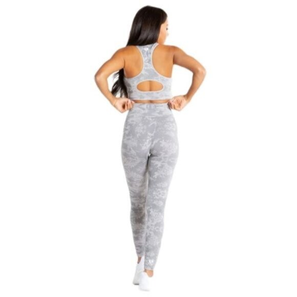 NWT Women's Best Wear CAMO SEAMLESS LEGGINGS COLOR: Grey Size XS - Picture 5 of 9